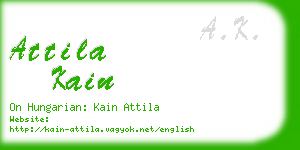 attila kain business card